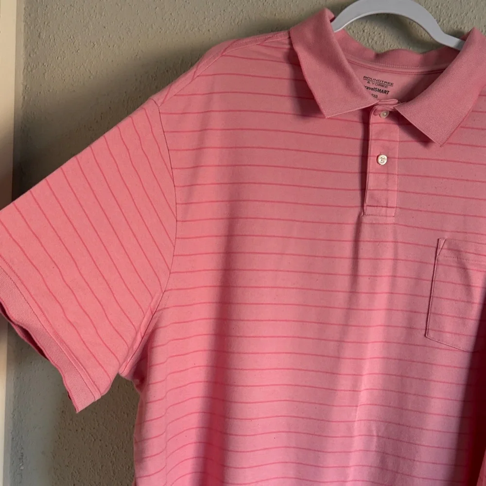 Roundtree & Yorke Pink Polo Shirt